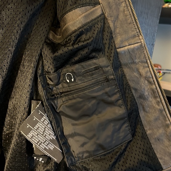 Leather Harley Davidson Motorcycle Jacket Sz L - Picture 7 of 8